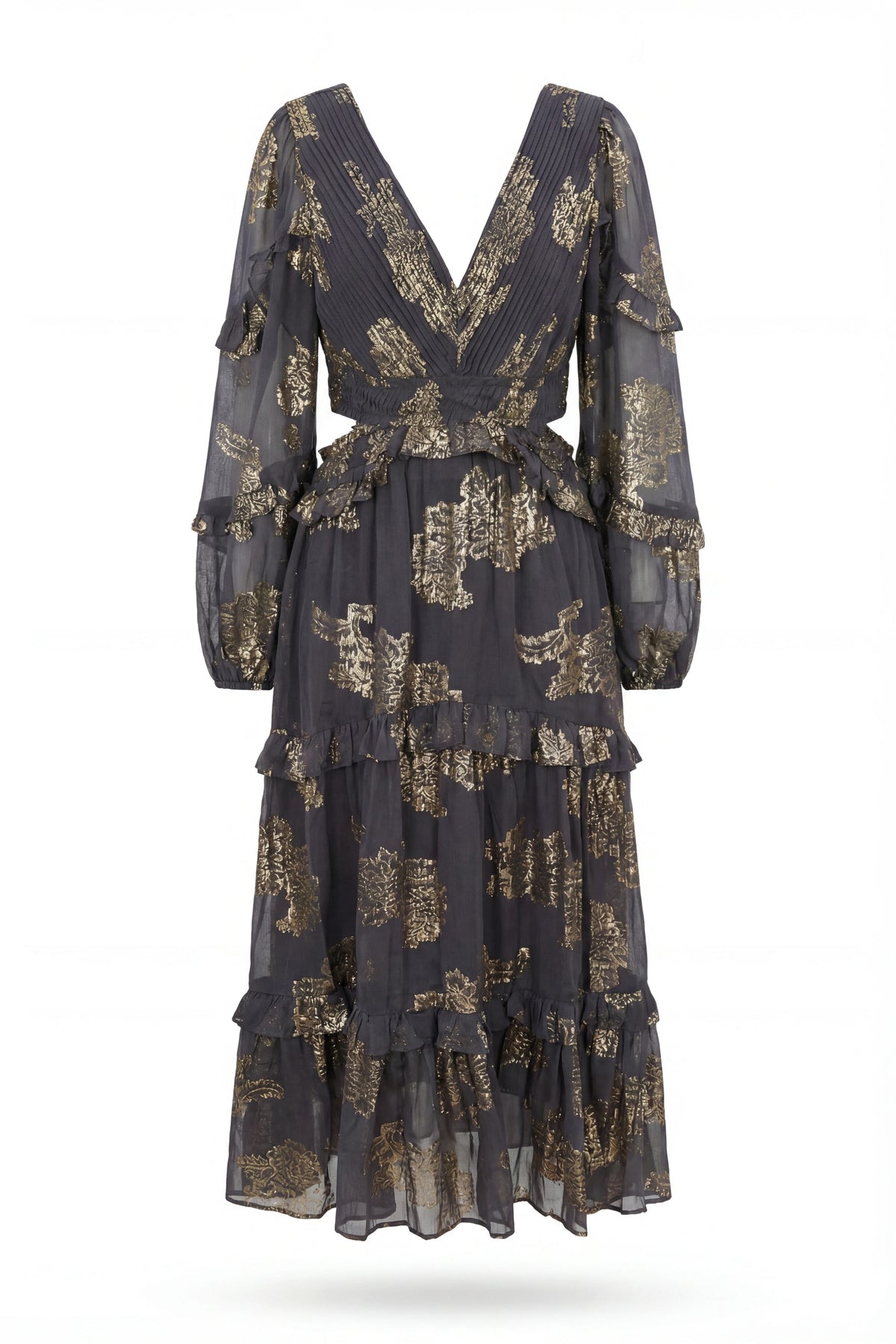 Midnight gold gown