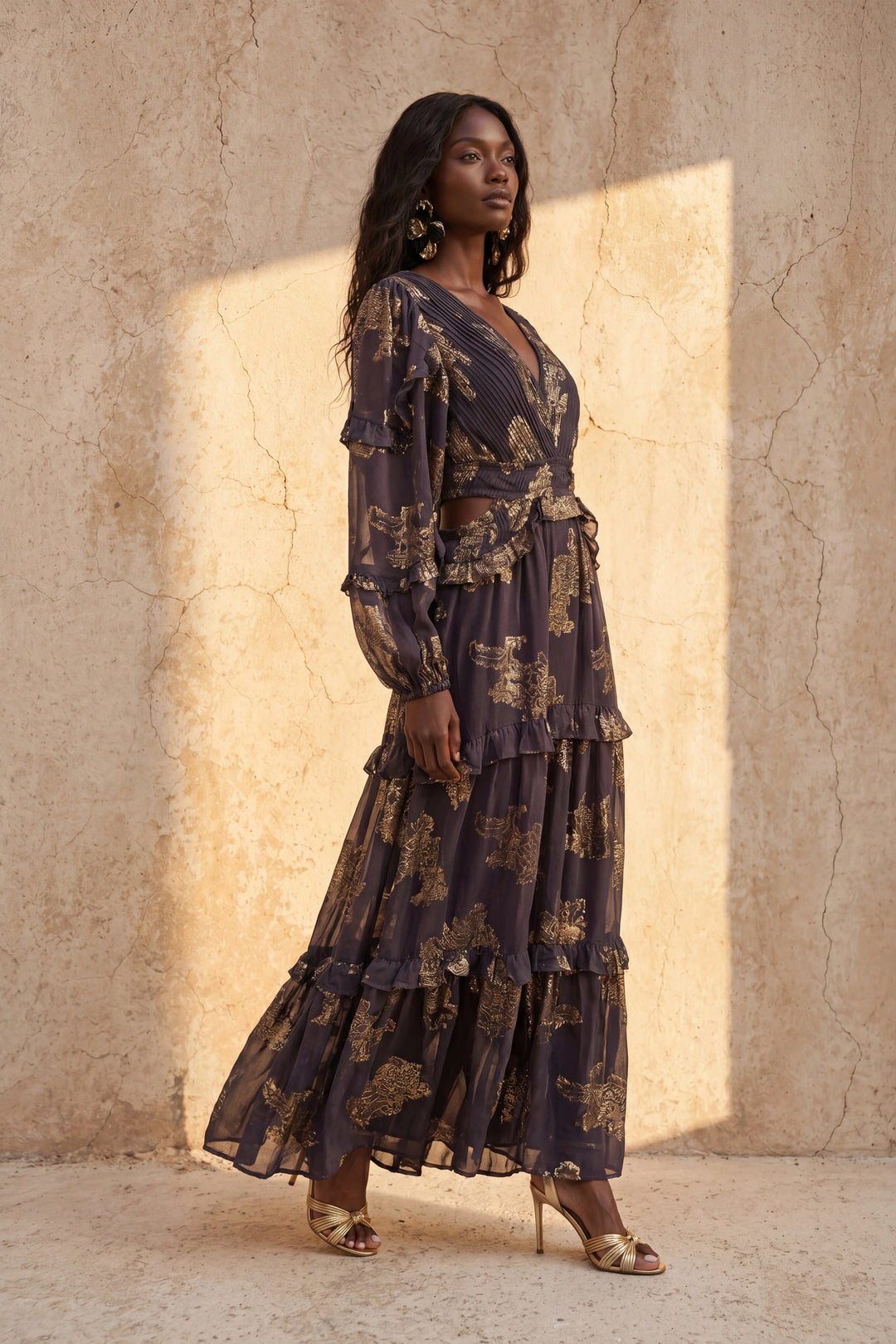 Midnight Gold Gown